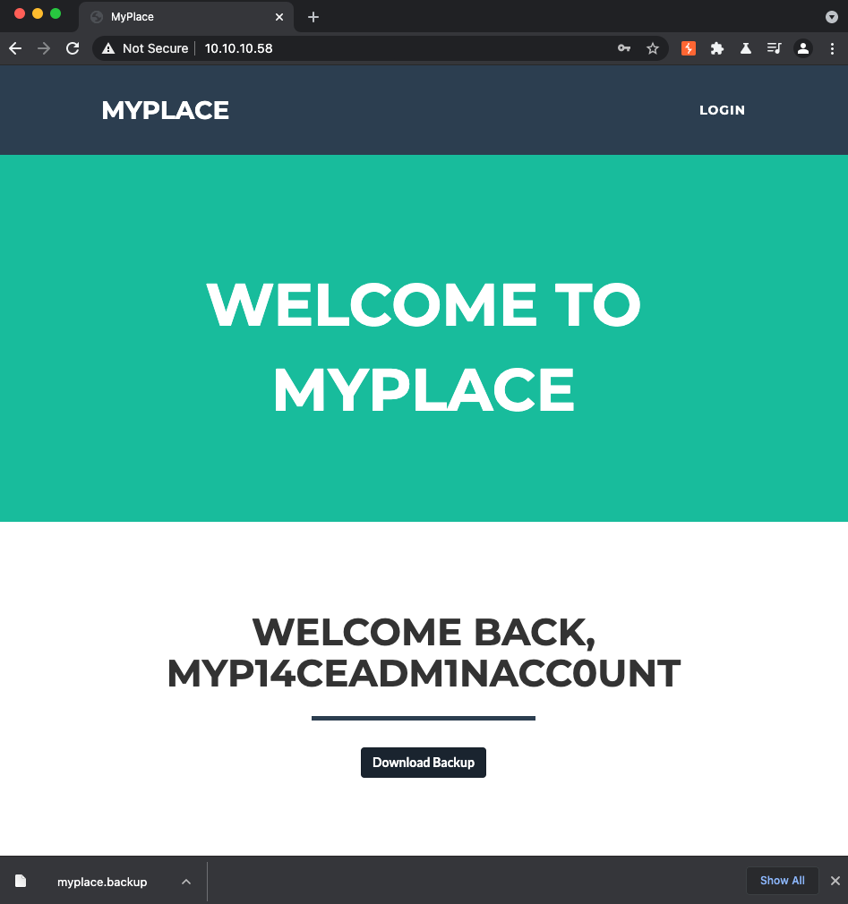 Authenticated to the app